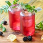 Blackberry Fizz Mocktail with mint, lime, and honey for a refreshing sip