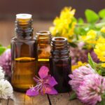 essential oils and medical flowers herbs